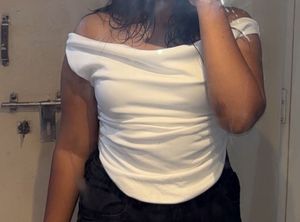 White Off-Shoulder Top