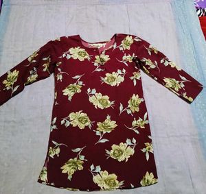 Floral Print Kurti Top...