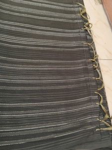 Elegant Striped Saree With Sequin Blouse Piece