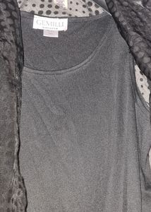 BLACK SHIRT WITH ATTACHED TOP