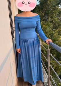 Elegant Blue Maxi Dress