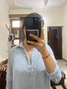 Blue And White Striped Shirt