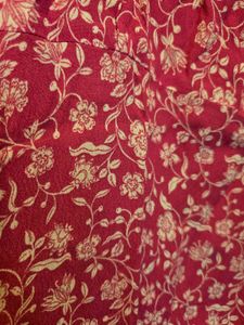 Mango Pink Floral Knee Lenght Dress