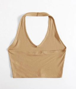 Y2k backless beige croptop