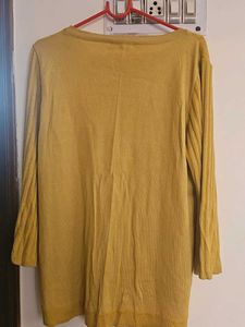 Mustard Knit Pullover Sweater