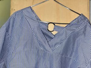 Striped V-Neck Blouse