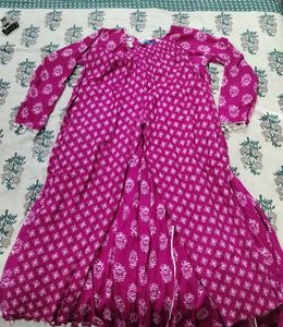 Pink Printed Kurta Set
