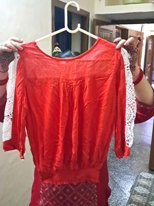 Red Color Top For Women