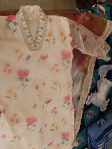 Organza Floral Partywear Suit