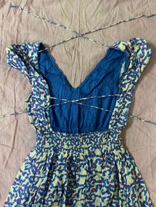 Open Back Mini Shimmery Dress