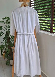 ZARA BASIC White Button Down Dress