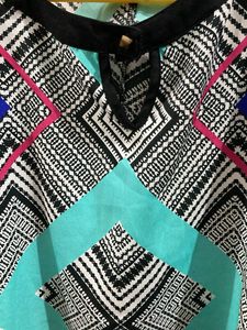 Patterned Flutter Sleeve Top