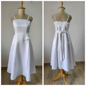 Elegant White Dress , Length 42 Inches