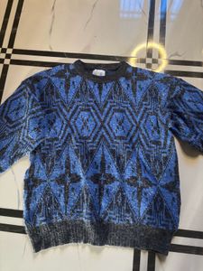Patterned Blue Sweater