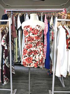 Floral Strapless Mini Dress