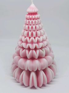 Pink  Christmas Tree Candle