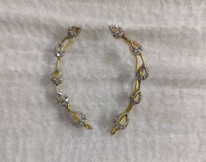 Gold &amp; Diamond Ear Climbers(Artificial)