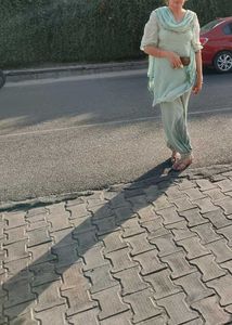 Sea Green Kurta afgani Set