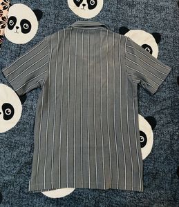 Striped Camp Collar Shirt