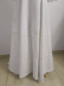 Vintage White Ruffled Gown