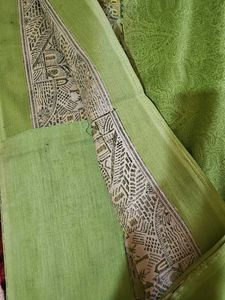 Green Paisley Georgette Saree