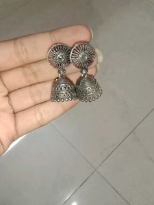 Silver Tone Statement Earrings