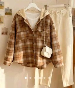 Urbanic Plaid Hooded Shacket