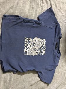 Zudio Women’s Blue Graphic Tee – Large Size – Styl