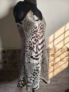 🎊Buy 1, Get 1 Free🎁Animal Print Slip Satin Dress