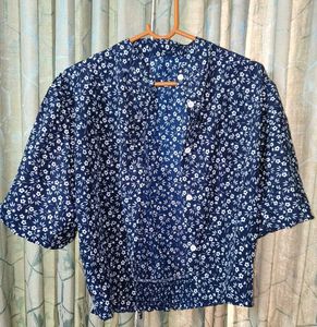 Blue Shirt Floral