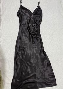 Black Slip midi  Dress