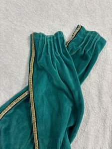 Juicy Green Velvet Joggers