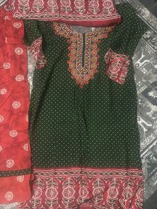Tie-dye reyon Kurta Set
