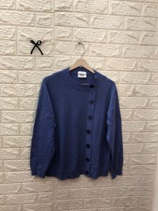 Blue Button-Down Cardigan Sweater🕶️‼️