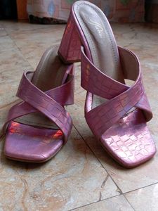 pink women party wear heels