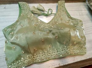 Green Organza Blouse