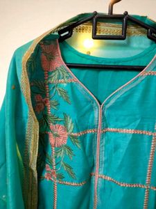 Party Wear  Heavy Kurta Pant Dupatta 3pc Set