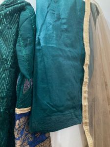 Green Embroidered Pakistani Suit