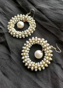 Pearl Hoop Earrings