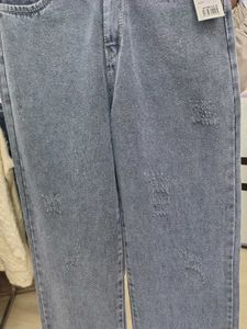 Stylish Distressed Wide Leg Jeans