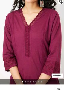 Elegant Maroon Kurta