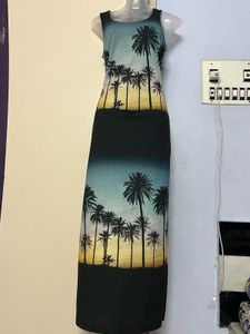 VERO MODA BRANDED Palm Tree Print Maxi Dress