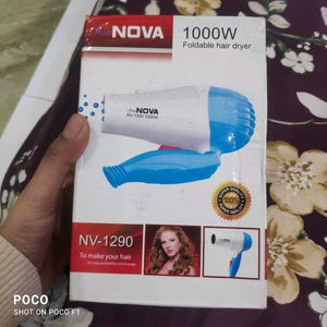 NOVA 1000W Foldable Hair Dryer