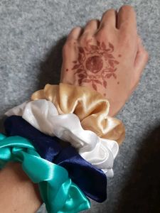 Bundle Of 4 Satin Scrunchies