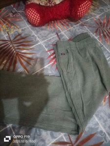 Olive Green Casual Trousers