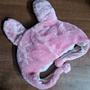 🐰 Cute Pink Bunny Cap