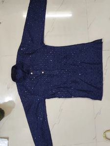 Navy Blue And Black Sequined Kurtas ✨