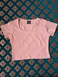 Peachy Pink Crop Top