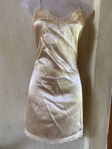 Gold Lace Slip Lingerie