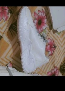 Naughty Girl White Chunky Sneakers